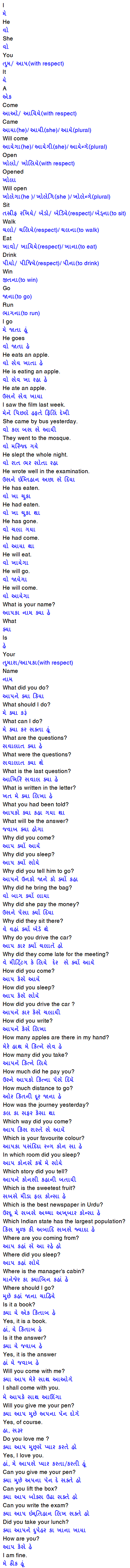 Learn Urdu through Gujarati