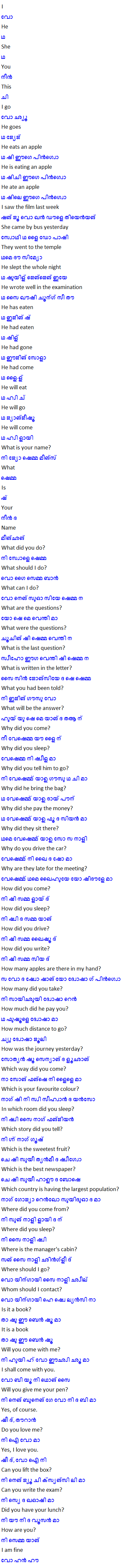 Learn Chinese through Malayalam