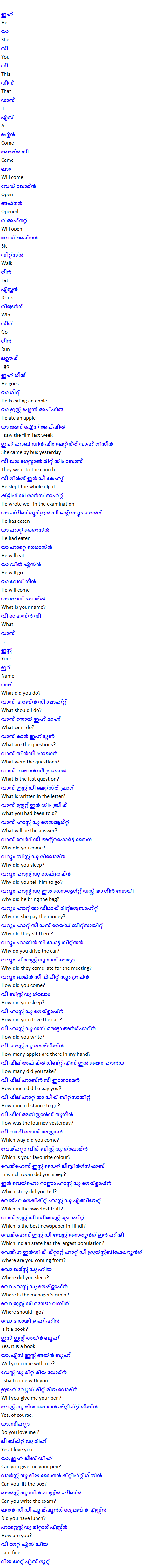 Learn German through Malayalam